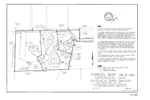 Click to see Parcel Map Book 19, pg. 85 (2001) of Nevada County Recorders Parcel Maps Book 19