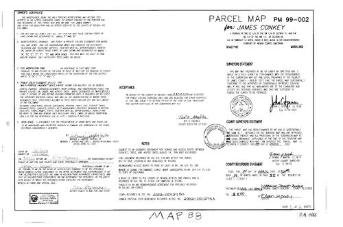 Click to see Parcel Map Book 19, pg. 88 (2002) of Nevada County Recorders Parcel Maps Book 19
