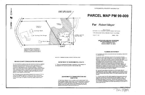 Click to see Parcel Map Book 19, pg. 89 (2002) of Nevada County Recorders Parcel Maps Book 19