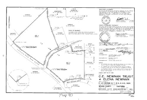 Click to see Parcel Map Book 19, pg. 90 (2002) of Nevada County Recorders Parcel Maps Book 19