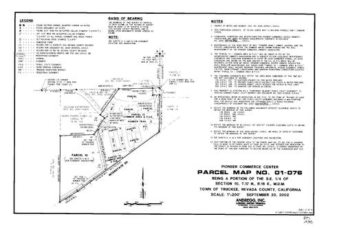 Click to see Parcel Map Book 19, pg. 95 (2002) of Nevada County Recorders Parcel Maps Book 19