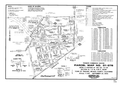 Click to see Parcel Map Book 19, pg. 95 (2002) of Nevada County Recorders Parcel Maps Book 19