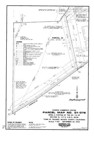 Click to see Parcel Map Book 19, pg. 95 (2002) of Nevada County Recorders Parcel Maps Book 19