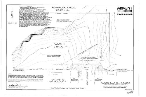 Click to see Parcel Map Book 19, pg. 98 (2002) of Nevada County Recorders Parcel Maps Book 19