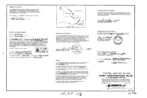 Click to see Parcel Map Book 19, pg. 102 (2002) of Nevada County Recorders Parcel Maps Book 19