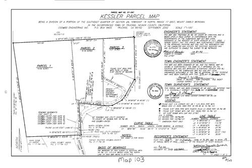 Click to see Parcel Map Book 19, pg. 103 (2003) of Nevada County Recorders Parcel Maps Book 19