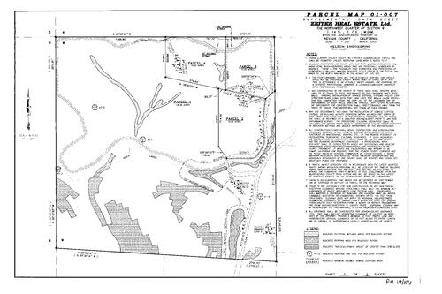 Click to see Parcel Map Book 19, pg. 104 (2003) of Nevada County Recorders Parcel Maps Book 19