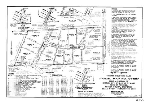 Click to see Parcel Map Book 19, pg. 106 (2003) of Nevada County Recorders Parcel Maps Book 19
