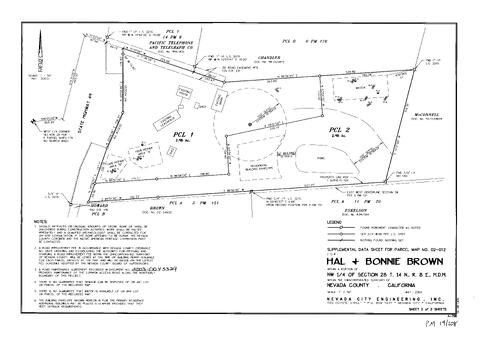 Click to see Parcel Map Book 19, pg. 108 (2003) of Nevada County Recorders Parcel Maps Book 19