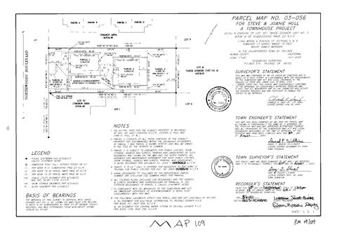Click to see Parcel Map Book 19, pg. 109 (2003) of Nevada County Recorders Parcel Maps Book 19
