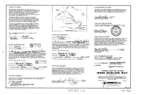 Click to see Parcel Map Book 19, pg. 114 (2003) of Nevada County Recorders Parcel Maps Book 19