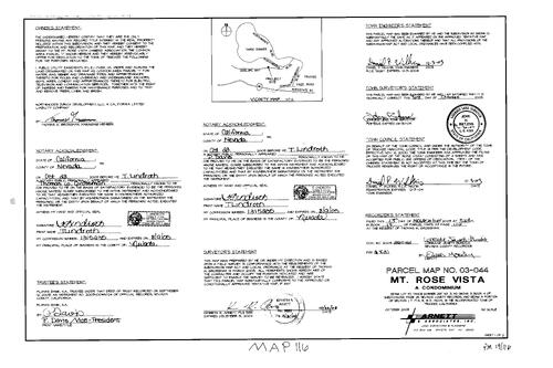 Click to see Parcel Map Book 19, pg. 116 (2003) of Nevada County Recorders Parcel Maps Book 19