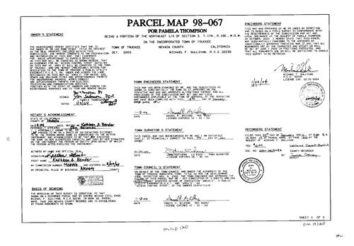 Click to see Parcel Map Book 19, pg. 120 (2004) of Nevada County Recorders Parcel Maps Book 19