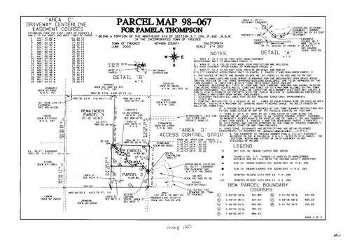 Click to see Parcel Map Book 19, pg. 120 (2004) of Nevada County Recorders Parcel Maps Book 19