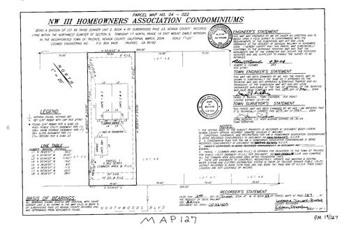Click to see Parcel Map Book 19, pg. 127 (2004) of Nevada County Recorders Parcel Maps Book 19