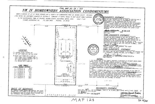 Click to see Parcel Map Book 19, pg. 128 (2004) of Nevada County Recorders Parcel Maps Book 19
