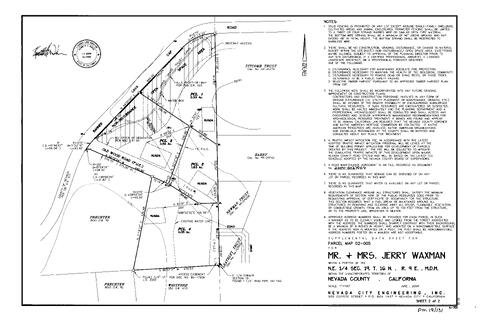 Click to see Parcel Map Book 19, pg. 131 (2004) of Nevada County Recorders Parcel Maps Book 19