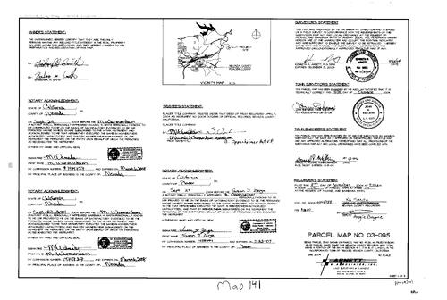 Click to see Parcel Map Book 19, pg. 141 (2004) of Nevada County Recorders Parcel Maps Book 19