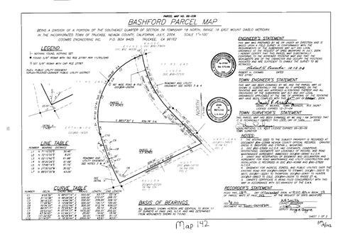 Click to see Parcel Map Book 19, pg. 142 (2004) of Nevada County Recorders Parcel Maps Book 19