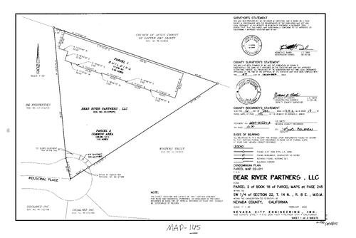 Click to see Parcel Map Book 19, pg. 145 (2004) of Nevada County Recorders Parcel Maps Book 19