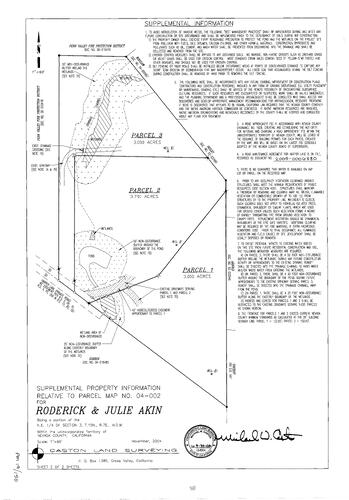 Click to see Parcel Map Book 19, pg. 150A (2005) of Nevada County Recorders Parcel Maps Book 19