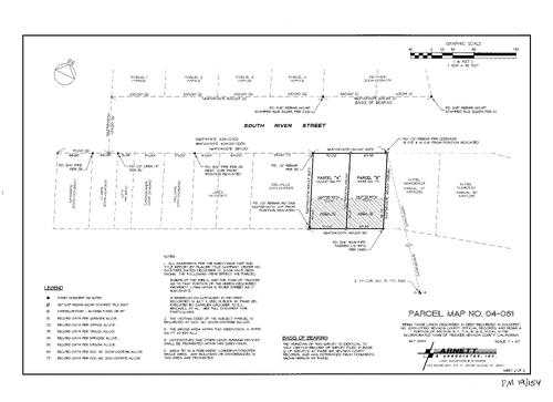 Click to see Parcel Map Book 19, pg. 154 (2005) of Nevada County Recorders Parcel Maps Book 19