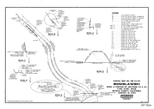 Click to see Parcel Map Book 19, pg. 156 (2005) of Nevada County Recorders Parcel Maps Book 19