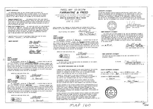 Click to see Parcel Map Book 19, pg. 160 (2005) of Nevada County Recorders Parcel Maps Book 19