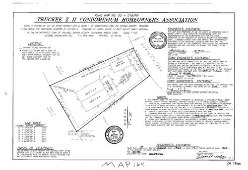 Click to see Parcel Map Book 19, pg. 164 (2005) of Nevada County Recorders Parcel Maps Book 19