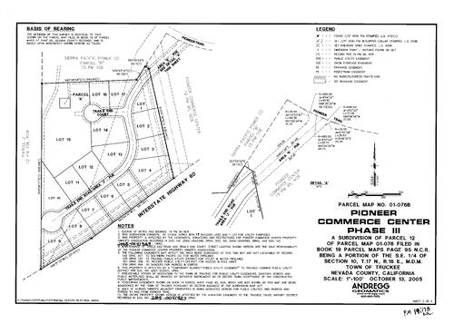 Click to see Parcel Map Book 19, pg. 175 (2005) of Nevada County Recorders Parcel Maps Book 19