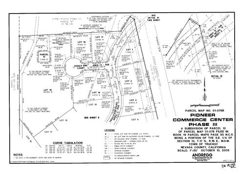 Click to see Parcel Map Book 19, pg. 175 (2005) of Nevada County Recorders Parcel Maps Book 19
