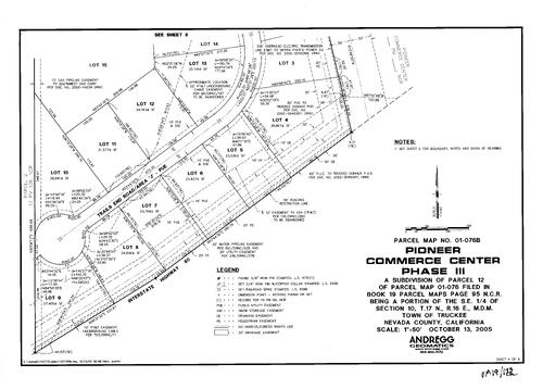 Click to see Parcel Map Book 19, pg. 175 (2005) of Nevada County Recorders Parcel Maps Book 19