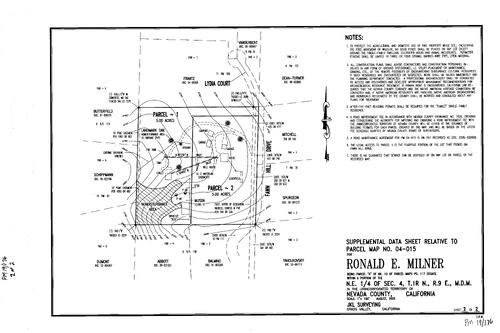 Click to see Parcel Map Book 19, pg. 176 (2005) of Nevada County Recorders Parcel Maps Book 19