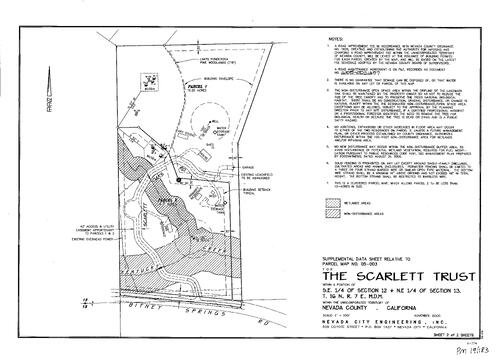 Click to see Parcel Map Book 19, pg. 183 (2005) of Nevada County Recorders Parcel Maps Book 19