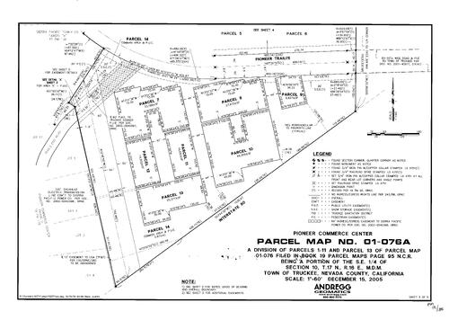 Click to see Parcel Map Book 19, pg. 185 (2005) of Nevada County Recorders Parcel Maps Book 19