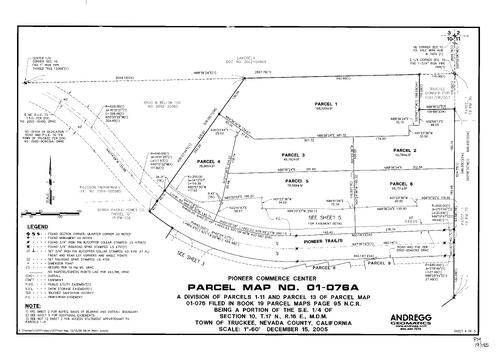 Click to see Parcel Map Book 19, pg. 185 (2005) of Nevada County Recorders Parcel Maps Book 19