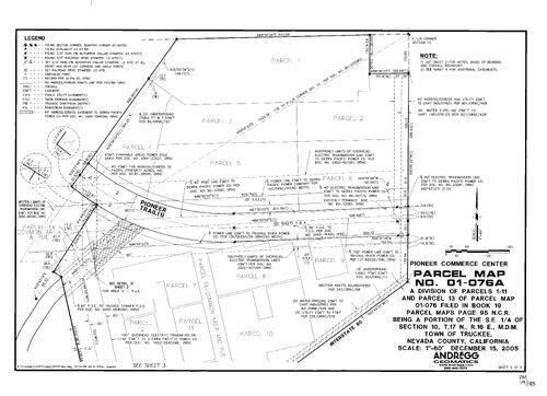 Click to see Parcel Map Book 19, pg. 185 (2005) of Nevada County Recorders Parcel Maps Book 19