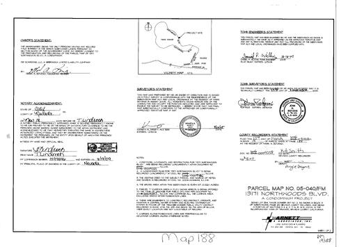 Click to see Parcel Map Book 19, pg. 188(2006) of Nevada County Recorders Parcel Maps Book 19
