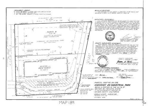 Click to see Parcel Map Book 19, pg. 189 (2006) of Nevada County Recorders Parcel Maps Book 19