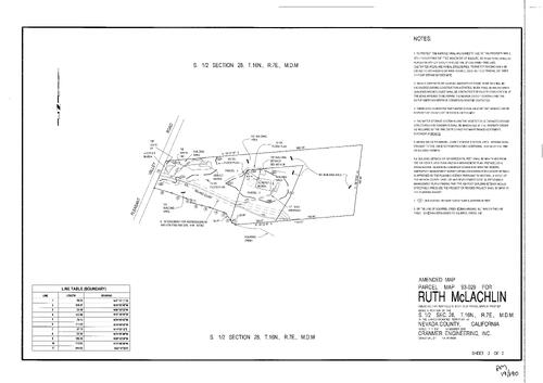 Click to see Parcel Map Book 19, pg. 190 (2006) of Nevada County Recorders Parcel Maps Book 19