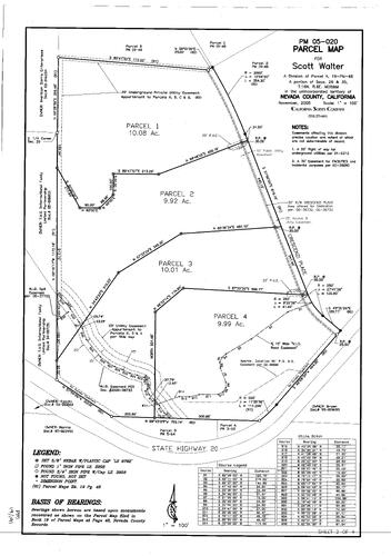 Click to see Parcel Map Book 19, pg. 191 (2006) of Nevada County Recorders Parcel Maps Book 19