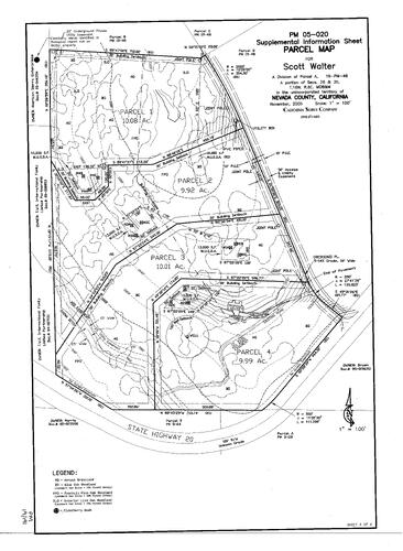 Click to see Parcel Map Book 19, pg. 191 (2006) of Nevada County Recorders Parcel Maps Book 19