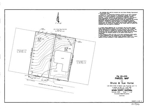 Click to see Parcel Map Book 19, pg. 196 (2006) of Nevada County Recorders Parcel Maps Book 19