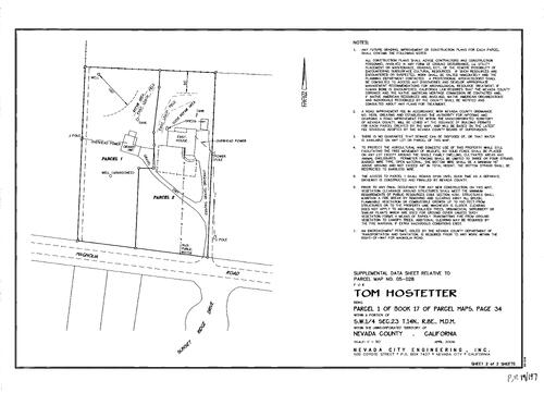 Click to see Parcel Map Book 19, pg. 197 (2006) of Nevada County Recorders Parcel Maps Book 19