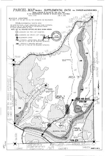 Click to see Parcel Map Book 19, pg. 200 (2006) of Nevada County Recorders Parcel Maps Book 19