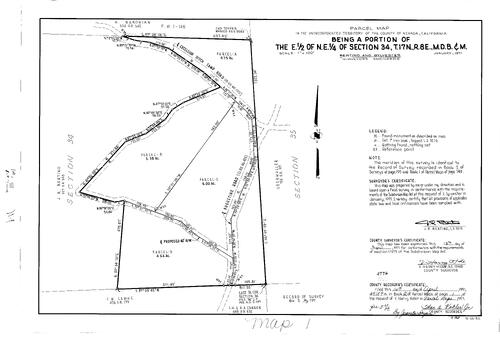 Click to see Parcel Map Book 2, pg. 1 (1971) of Nevada County Recorders Parcel Maps Book 2