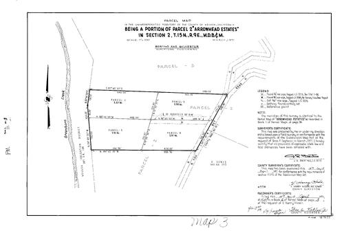 Click to see Parcel Map Book 2, pg. 3 (1971) of Nevada County Recorders Parcel Maps Book 2