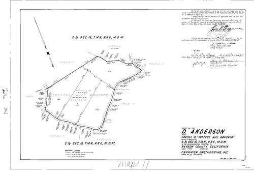 Click to see Parcel Map Book 2, pg. 11 (1971) of Nevada County Recorders Parcel Maps Book 2