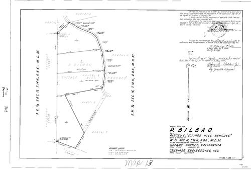Click to see Parcel Map Book 2, pg. 13 (1971) of Nevada County Recorders Parcel Maps Book 2
