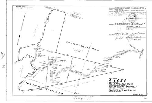 Click to see Parcel Map Book 2, pg. 15 (1971) of Nevada County Recorders Parcel Maps Book 2